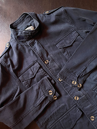 Sahariana in Cotone Blu Navy - immagine 2
