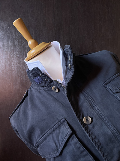 Sahariana in Cotone Blu Navy - immagine 10