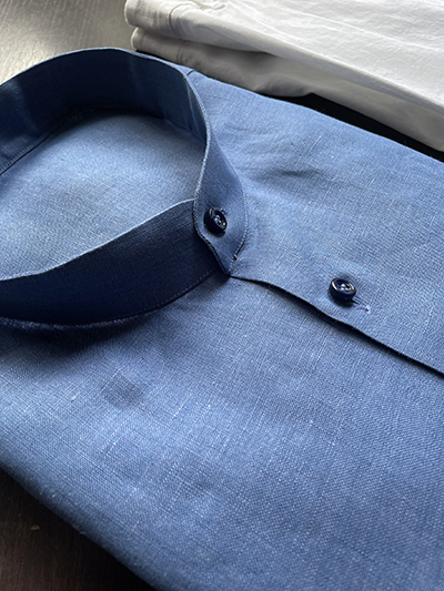 Camicia su misura Puro Lino Zephyr Denim - immagine 4