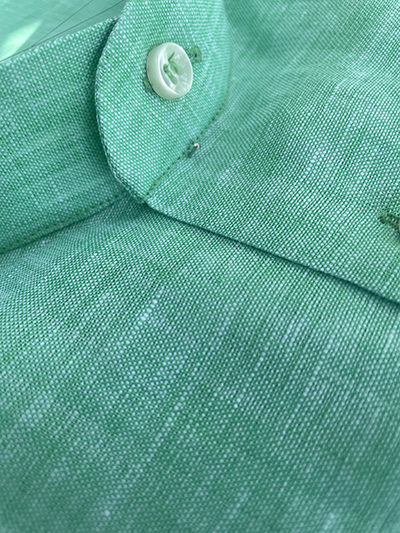 Camicia su misura Puro Lino Zephyr Verdeacqua - immagine 3