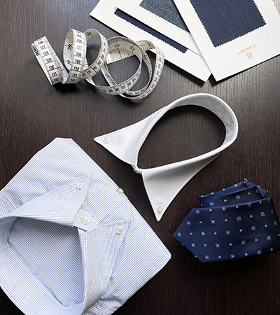 Camicia su misura Puro Cotone Popeline Microquadro Blu Navy
