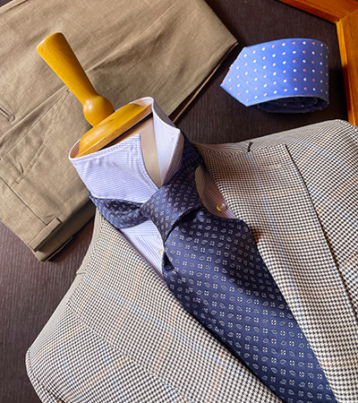 Spezzato Coloniale: Blazer Lana e Cotone & Pantalone misto Lino