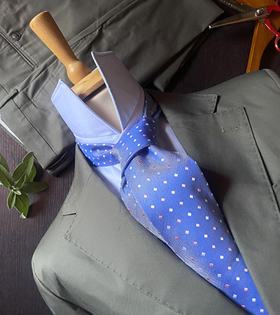 Abito sfoderato in Cotone elasticizzato Verde Salvia
