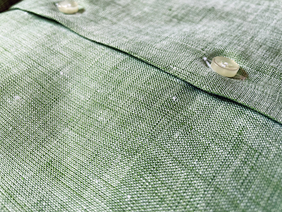 Camicia su misura Puro Lino Fiammato Verde Pistacchio - immagine 3