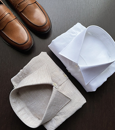 Camicia su misura Puro Lino Beige o Bianco
