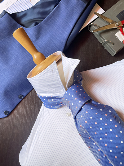 Camicia su misura Savoy con Cifre, Cravatta e Gilet in regalo - immagine 4