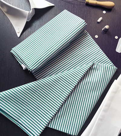 Camicia su misura Miami Stretch a Righe: Rosso o Verde
