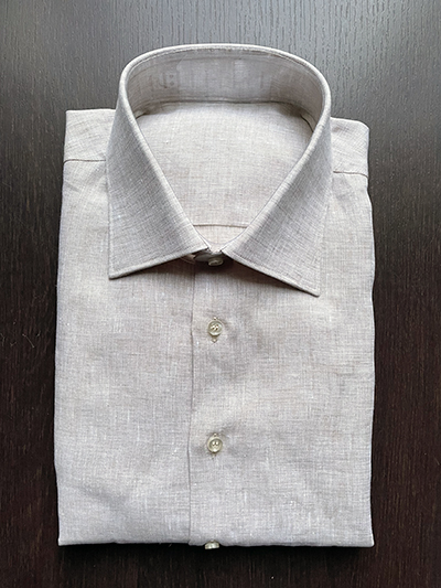 Camicia su misura Puro Lino Beige o Bianco - immagine 3