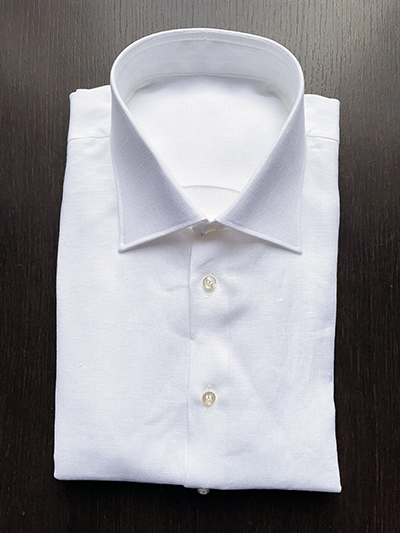 Camicia su misura Puro Lino Beige o Bianco - immagine 4