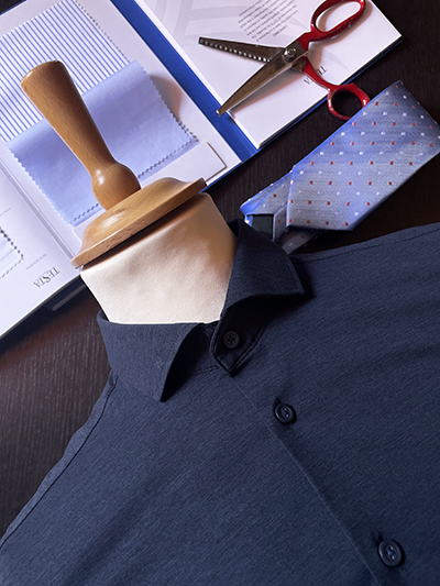 Camicia su misura in Cotone elasticizzato e Microfibra in 3 colori - immagine 2