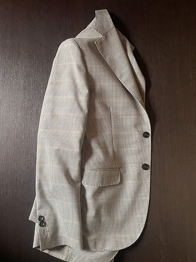 Blazer in Lana e Cotone Pied de Poule Moro - immagine 3