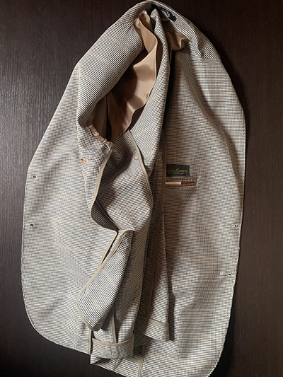 Blazer in Lana e Cotone Pied de Poule Moro - immagine 4