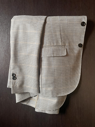 Blazer in Lana e Cotone Pied de Poule Moro - immagine 5