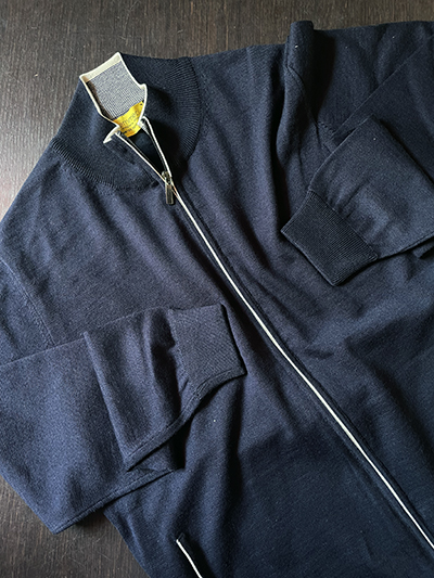 Prevendita Full Zip Lana e Cotone Idrorepellente - immagine 2