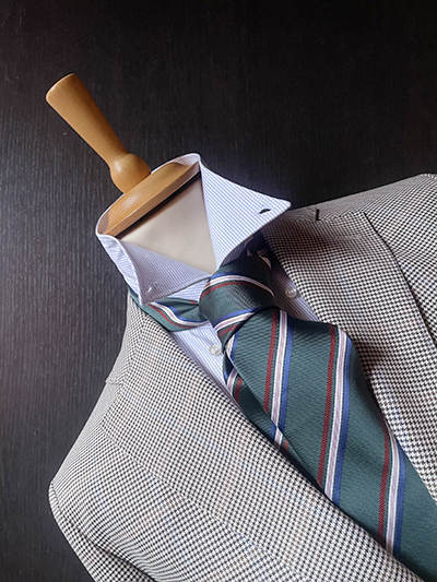 Blazer in Lana e Cotone Pied de Poule Moro - immagine 2