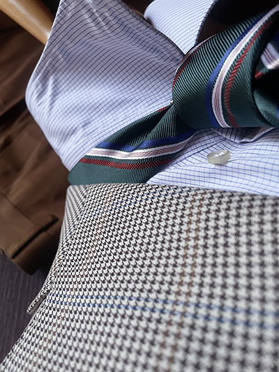 Blazer in Lana e Cotone Pied de Poule Moro - immagine 9