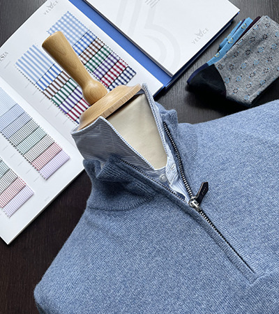 Lupo con Zip Sottogiacca in Lana Extrafine