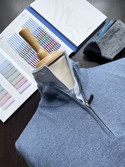 Lupo con Zip Sottogiacca in Lana Extrafine