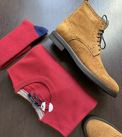 Girocollo in Puro Cashmere Finezza 7 Rosso