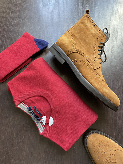 Girocollo in Puro Cashmere Finezza 7 Rosso