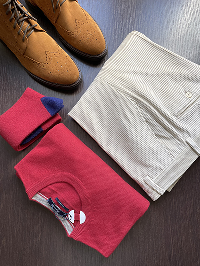 Girocollo in Puro Cashmere Finezza 7 Rosso - immagine 5