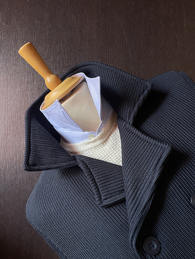 Peacoat elasticizzato a costine Blu Navy - immagine 9