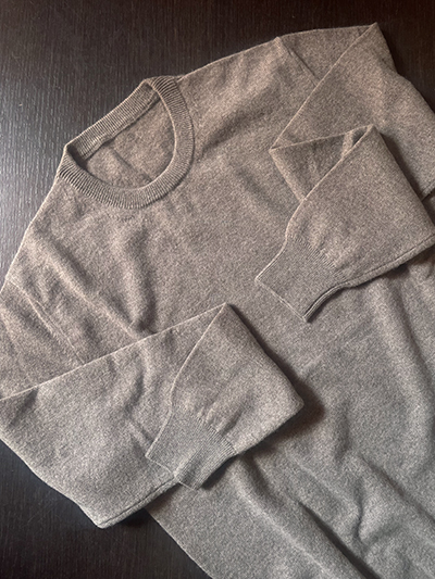 Girocollo in Puro Cashmere Finezza 7 Tortora - immagine 3