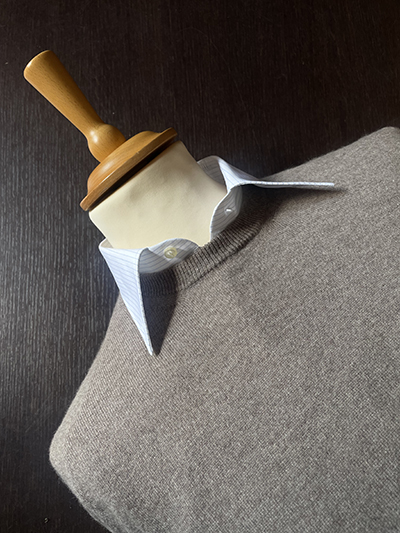 Girocollo in Puro Cashmere Finezza 7 Tortora - immagine 5