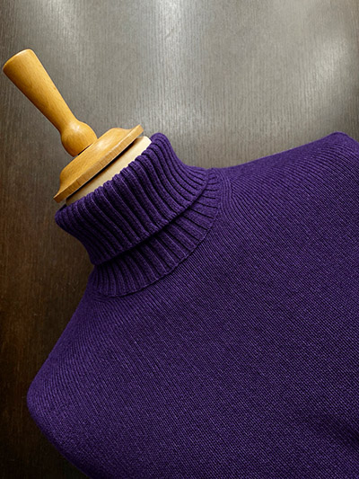Girocollo Puro Cashmere Finezza 7 da donna colore Viola - immagine 2
